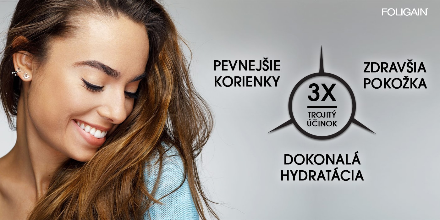 Foligain pre ženy s trojitým účinkom - pevnejšie korienky, hydratované vlasy, zdravšia pokožka