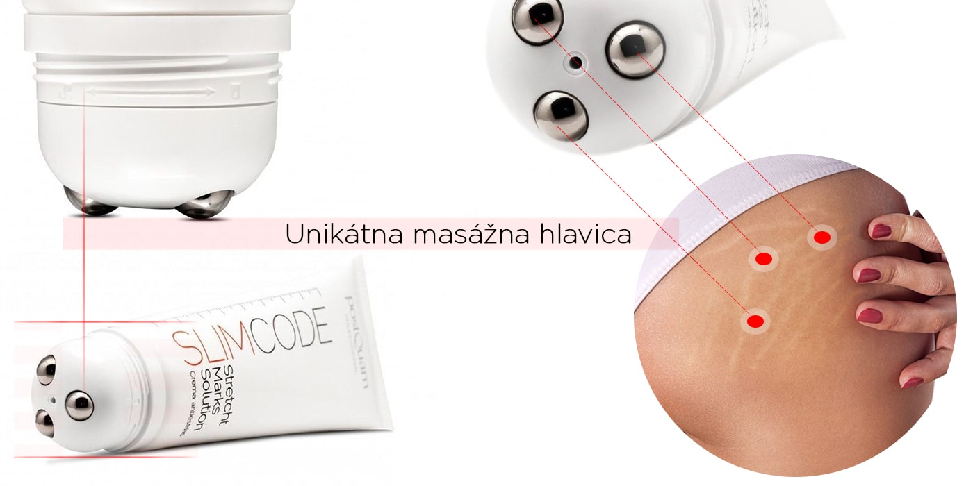 Unikátna masážna hlavica na lepšie prekrvenie pokožky a odstránenie strií